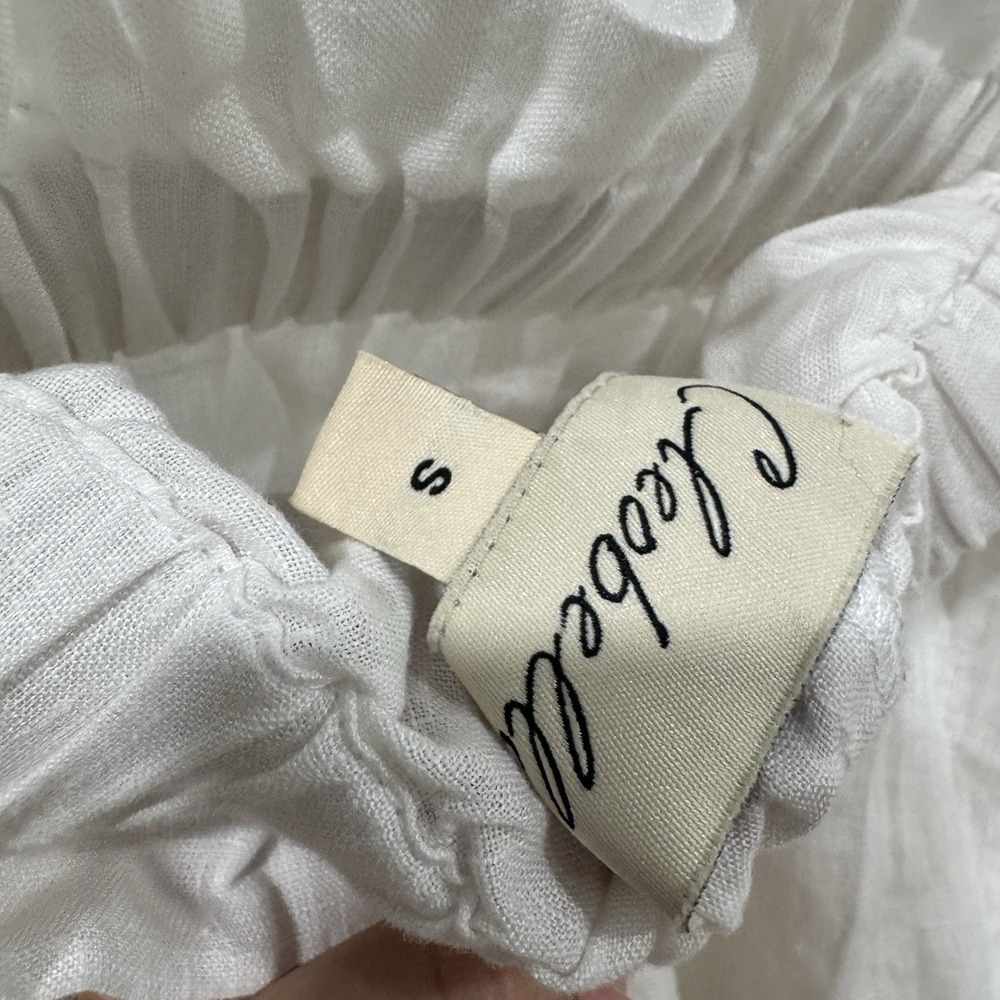 Women's Cleobella Shorts White Linen Size Small S Paper Bag - Picture 6 of 8